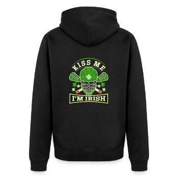 Crosse Saint-Patrick Kiss Irlandais - Veste à capuche bio Premium Unisexe - noir - Dos - Nico (187cm)