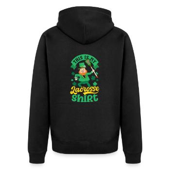 Crosse Saint-Patrick ma tenue de crosse porte-bonheur - Veste à capuche bio Premium Unisexe - noir - Dos - Nico (187cm)