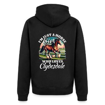 Clydesdale Fille - Veste à capuche bio Premium Unisexe - noir - Dos - Nico (187cm)