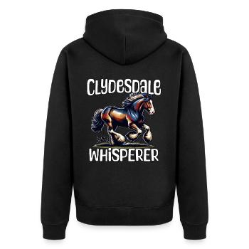 Chuchoteur de Clydesdale - Veste à capuche bio Premium Unisexe - noir - Dos - Nico (187cm)