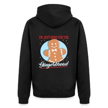 Lebkuchenmann Lebkuchen Lebkuchenmänner Geschenk - Unisex Premium Bio Zip Hoodie - Schwarz - Hinten - Nico (187cm)