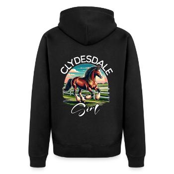 Cadeau de Clydesdale - Veste à capuche bio Premium Unisexe - noir - Dos - Nico (187cm)