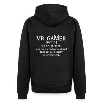 Réalité virtuelle VR Gamer Funnz - Veste à capuche bio Premium Unisexe - noir - Dos - Nico (187cm)