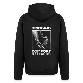 Infirmière Anesthésiste Médecine Hôpital Anesthésie - Veste à capuche bio Premium Unisexe - noir - Dos - Nico (187cm)