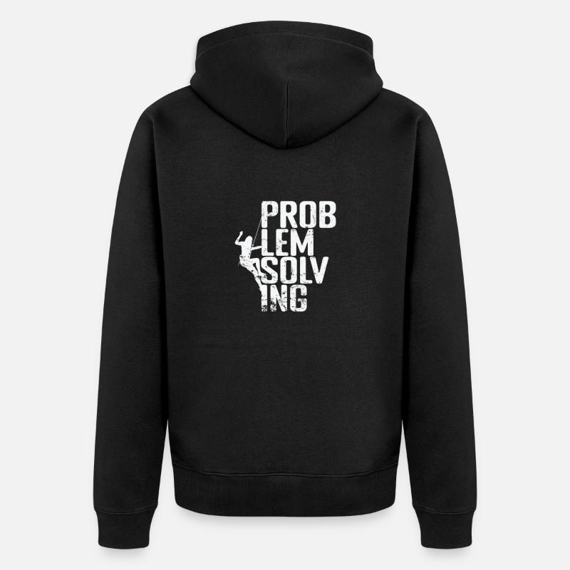 Problem Solving Bouldering - Unisex Premium Organic Zip Hoodie - black