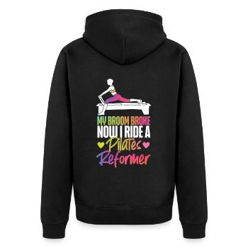 Instructeur de Pilates Enseignant - Veste à capuche bio Premium Unisexe - noir - Dos - Nico (187cm)