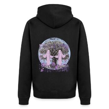 Spring, Nature, Spirits, Dance, Fantasy, Ecology, Flora - Unisex Premium Organic Zip Hoodie - black - Back - Nico (187cm)