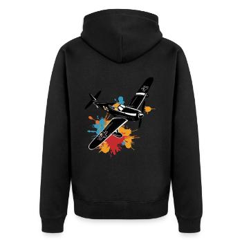 Model Airplane Pilot Airplane Hobby Design - Unisex Premium Organic Zip Hoodie - black - Back - Nico (187cm)