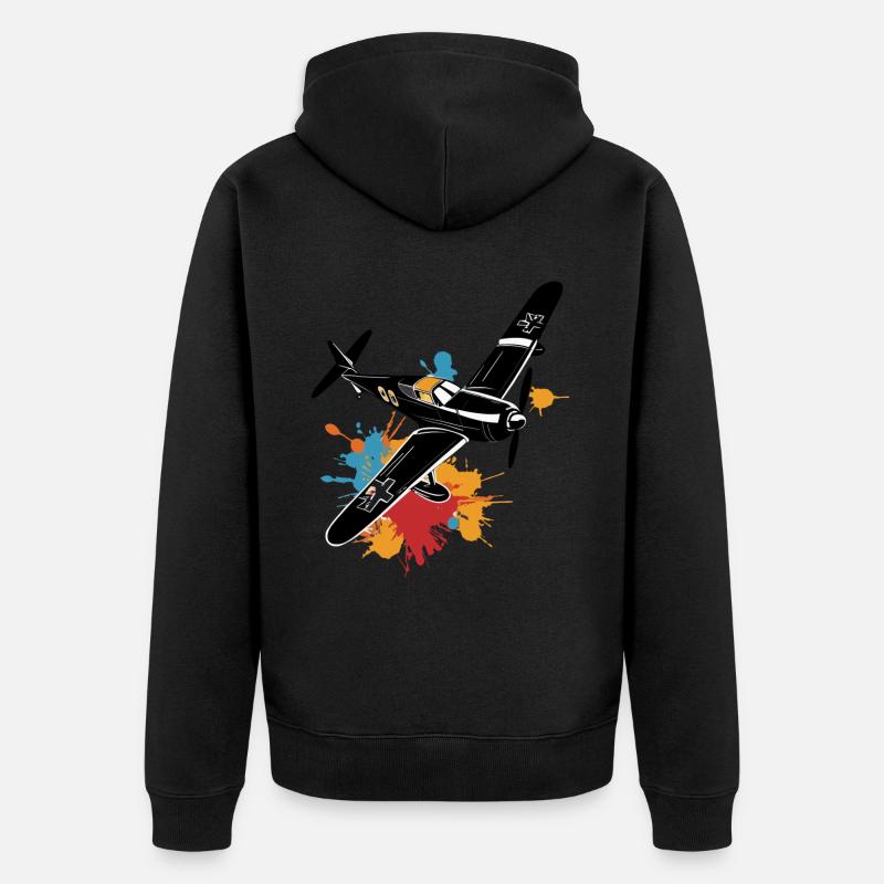 Modellflugzeug Pilot Flugzeug Hobby Design - Unisex Premium Bio Zip Hoodie - Schwarz