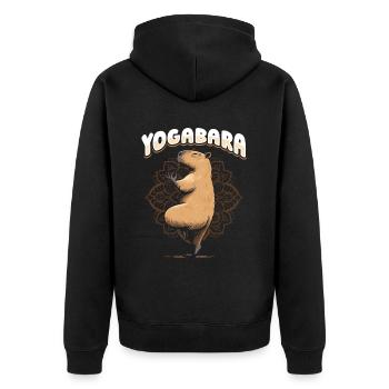 Capybara Wasserschwein Yoga - Veste à capuche bio Premium Unisexe - noir - Dos - Nico (187cm)