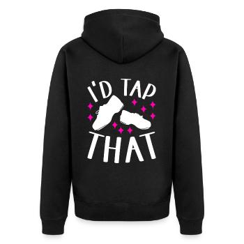 Tap Dance Tap Dancer - Unisex Premium Organic Zip Hoodie - black - Back - Nico (187cm)