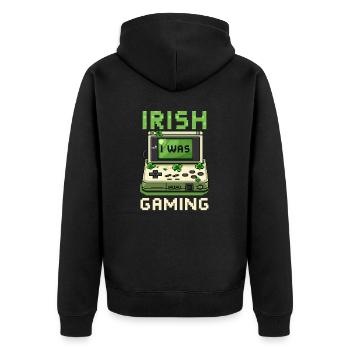 St. Patricks Day Gaming Irlandais J’avais joué - Veste à capuche bio Premium Unisexe - noir - Dos - Nico (187cm)