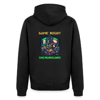 La Saint-Patrick Gaming Game Night Manigances - Veste à capuche bio Premium Unisexe - noir - Dos - Nico (187cm)