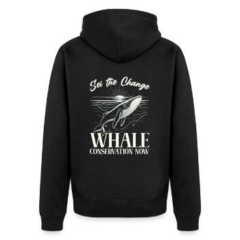 Espèces en voie de disparition Droits des animaux du rorqual boréal - Veste à capuche bio Premium Unisexe - noir - Dos - Nico (187cm)
