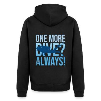 Diving Diver Ocean Lovers - Unisex Premium Organic Zip Hoodie - black - Back - Nico (187cm)
