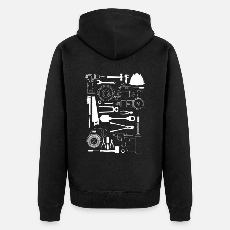Tools Tools Craftsman - Unisex Premium Organic Zip Hoodie - black