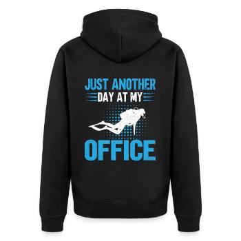Diving Diver Ocean Lovers - Unisex Premium Organic Zip Hoodie - black - Back - Nico (187cm)