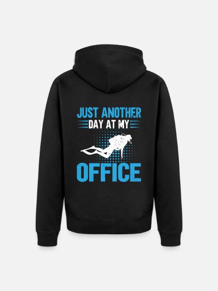 Diving Diver Ocean Lovers - Unisex Premium Organic Zip Hoodie - black