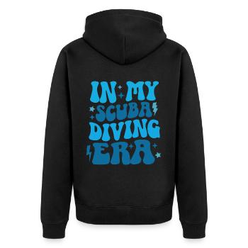 Diving Diver Ocean Lovers - Unisex Premium Organic Zip Hoodie - black - Back - Nico (187cm)