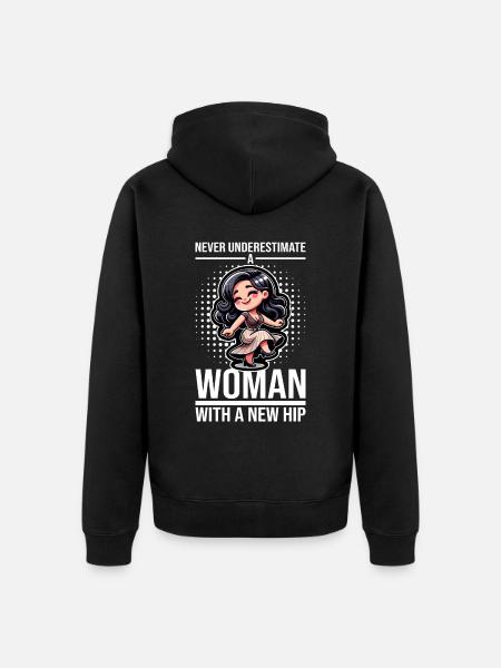 Hip Replacement Surgery Arthroplasty - Unisex Premium Organic Zip Hoodie - black