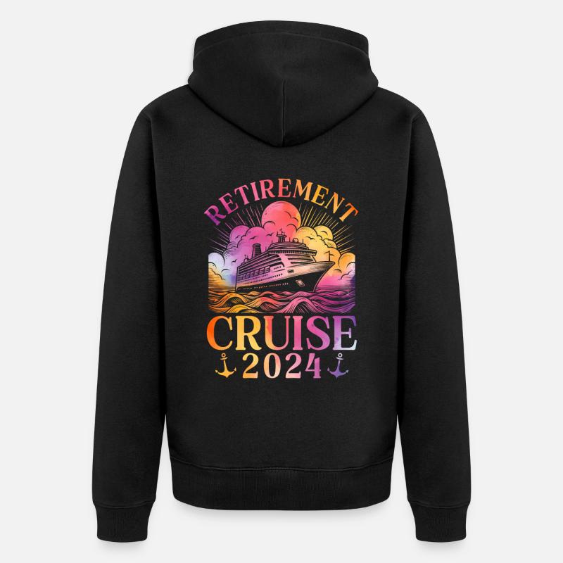 Croisière Retraite 2024 - Veste à capuche bio Premium Unisexe - noir