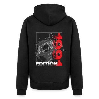Édition limitée 1991 Édition limitée Football - Veste à capuche bio Premium Unisexe - noir - Dos - Nico (187cm)