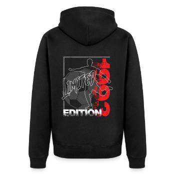 Édition limitée 1993 Édition limitée Football - Veste à capuche bio Premium Unisexe - noir - Dos - Nico (187cm)