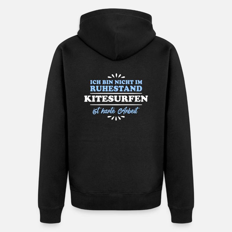 Retraité Retraité Kitesurfer - Veste à capuche bio Premium Unisexe - noir
