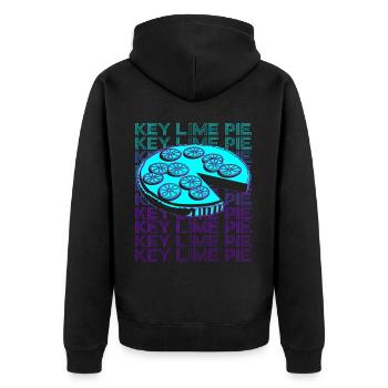 Key Lime Pie Florida Dessert Retro - Unisex Premium Organic Zip Hoodie - black - Back - Nico (187cm)