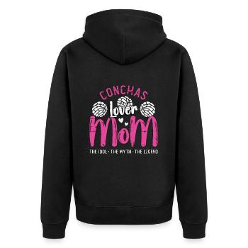 Conchas Amant Maman L’Idole Le Mythe Cuisine Mexicaine - Veste à capuche bio Premium Unisexe - noir - Dos - Nico (187cm)