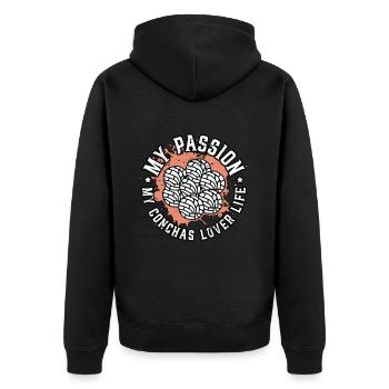Conchas Lover Ma Passion Mes Conchas Mexicain Sucré - Veste à capuche bio Premium Unisexe - noir - Dos - Nico (187cm)