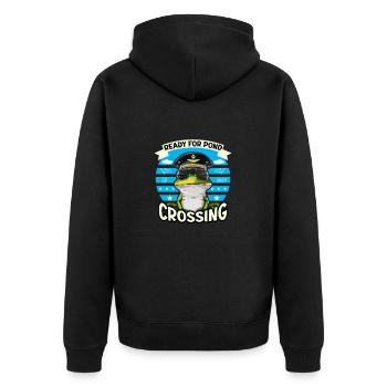 Pond Pilot Airplane Adventure - Unisex Premium Organic Zip Hoodie - black - Back - Nico (187cm)