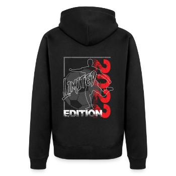 Édition limitée 2022 Édition limitée Football - Veste à capuche bio Premium Unisexe - noir - Dos - Nico (187cm)