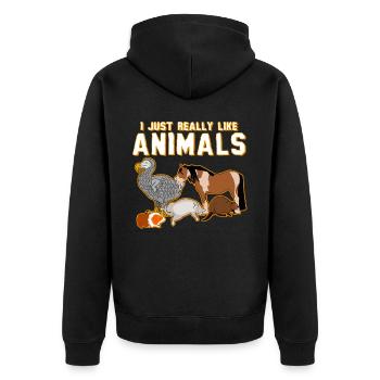 Vétérinaire Assistant Vétérinaire Animaux de compagnie - Veste à capuche bio Premium Unisexe - noir - Dos - Nico (187cm)