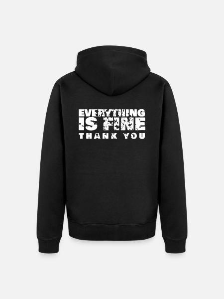 Misanthrop Dislike Misanthropist Grumpy - Unisex Premium Bio Zip Hoodie - Schwarz