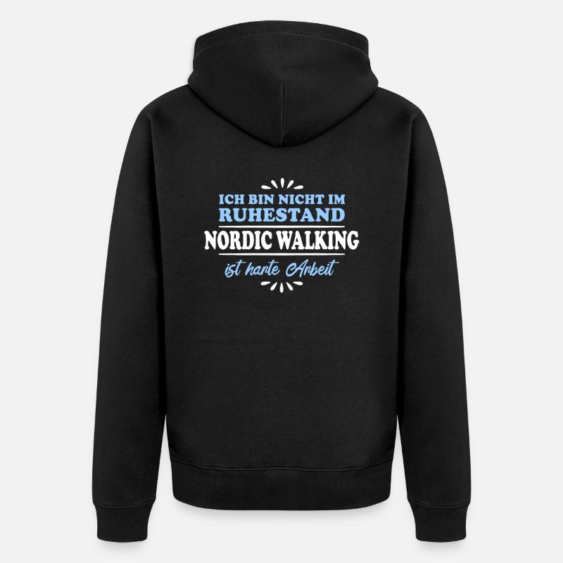 Retraité Retraité Nordic-Walker - Veste à capuche bio Premium Unisexe - noir
