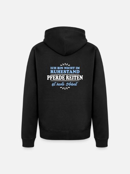 Pensionné Retraité Cavalier - Veste à capuche bio Premium Unisexe - noir