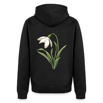 Easter Eostre Pagan Spring - Unisex Premium Organic Zip Hoodie - black - Back - Nico (187cm)