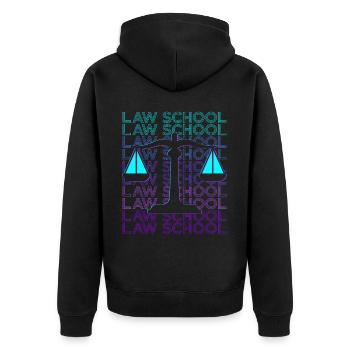 Law School Future Lawyer Student Degree R - Unisex Premium Organic Zip Hoodie - black - Back - Nico (187cm)
