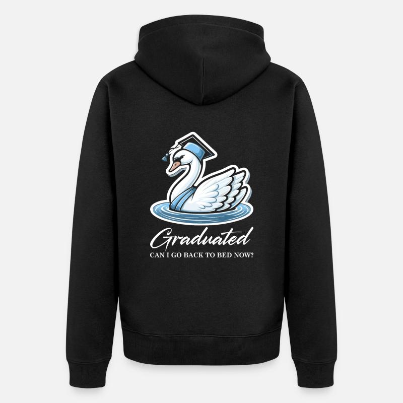 Hochschulabsolvent Abschluss Absolvent - Unisex Premium Bio Zip Hoodie - Schwarz