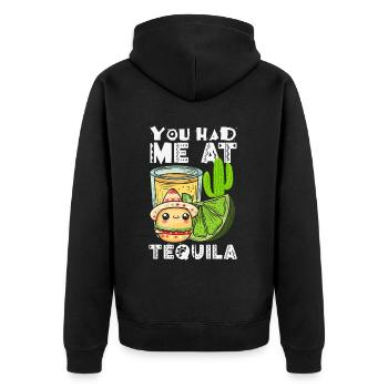 Mexikanische Fiesta Cinco De Mayo - Unisex Premium Bio Zip Hoodie - Schwarz - Hinten - Nico (187cm)