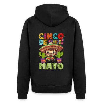 Fiesta mexicaine Cinco De Mayo - Veste à capuche bio Premium Unisexe - noir - Dos - Nico (187cm)