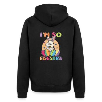 Pâques chrétiennes, je suis tellement Eggstra - Veste à capuche bio Premium Unisexe - noir - Dos - Nico (187cm)