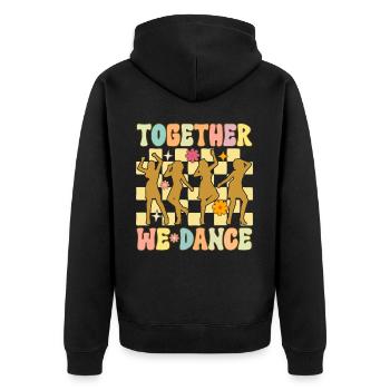 Together We Dance Groovy Ballett Tanz Tänzerin Bal - Unisex Premium Bio Zip Hoodie - Schwarz - Hinten - Nico (187cm)