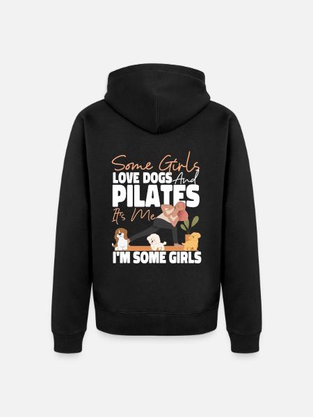 Pilates Instructor Teacher Girl - Unisex Premium Organic Zip Hoodie - black