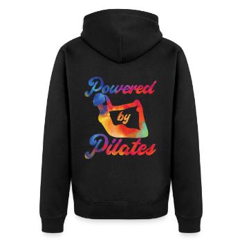 Instructeur de Pilates Enseignant - Veste à capuche bio Premium Unisexe - noir - Dos - Nico (187cm)
