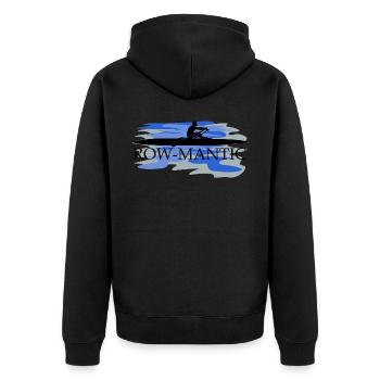 Rowing Club Romantic Rowing Boat - Unisex Premium Bio Zip Hoodie - Schwarz - Hinten - Nico (187cm)