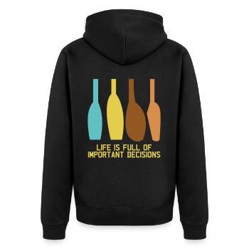 Rowing Boat Rowing Club - Unisex Premium Organic Zip Hoodie - black - Back - Nico (187cm)