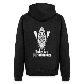 Planche de SUP Stand up Paddle - Veste à capuche bio Premium Unisexe - noir - Dos - Nico (187cm)