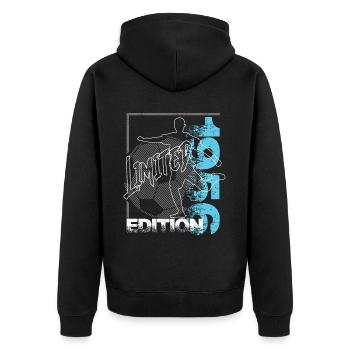 Édition limitée 1956 Édition limitée Football - Veste à capuche bio Premium Unisexe - noir - Dos - Nico (187cm)